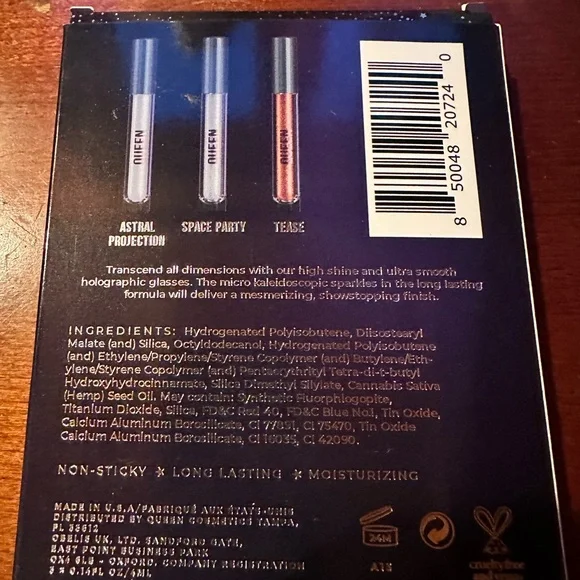 Queen Cosmetics Diamond Shimmer Gloss Set Astral Projection, Space Party, Tease - Picture 3 of 3